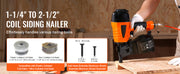 Bild in Galerie-Viewer laden, Amocart Coil Siding Nailer CN65 CN55 CN70 CN83 CN90 Pneumatic Siding Nail Gun Pallet Making Coil Nailer 70-120PSI Air Nailer