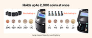 Charger l'image dans la visionneuse de galerie, Amocart 230/300 Coins/Min USD Coin Sorter Wrapper Professional Electric Automatic Machine LED Display for School Shop Bank Home