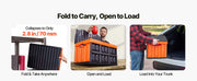 Load image into Gallery viewer, SucceBuy 45L 3Packs Plastic Collapsible Storage Bins with Lids Stackable Folding Storage Crates Baskets for Home Organizing