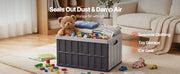 Load image into Gallery viewer, SucceBuy 2/3Packs 65L Plastic Collapsible Storage Bins Stackable Folding Crates Containers Space-Saving Basket for Home Organize