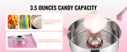 Charger l'image dans la visionneuse de galerie, SucceBuy Electric Cotton Candy Machine Candy Floss Maker Commercial Cotton Candy Machine w/ Stainless Steel Bowl and Sugar Scoop