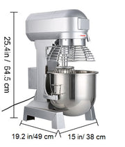 Charger l'image dans la visionneuse de galerie, Amocart 10-30L Electric Dough Machine Stainless Steel Commercial Cream Egg Whisk Mixer Processor Kitchen Food Stand Blender