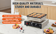 Bild in Galerie-Viewer laden, Amocart Dutch Pancake Maker 9PCS Diameter Dorayaki Baker Machine Commercial Electric Poffertjes Grill Non-stick Stainless Steel