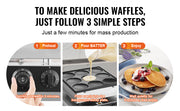 Bild in Galerie-Viewer laden, Amocart Dutch Pancake Maker 9PCS Diameter Dorayaki Baker Machine Commercial Electric Poffertjes Grill Non-stick Stainless Steel
