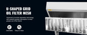Bild in Galerie-Viewer laden, Amocart 4/5/6/7/8/9FT Commercial Exhaust 201 Stainless Steel Concession Hood Under Cabinet Range Hood Kitchen Vent Hood Sliver