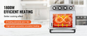 Bild in Galerie-Viewer laden, Amocart 18L 1700W Air Fryer Toaster Oven Stainless Steel Toaster Ovens Countertop Combo with Grill Home and Commercial Use