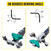Charger l'image dans la visionneuse de galerie, Amocart HVAC Refrigeration Manual Copper Ratcheting Pipe Bender Kit with 7 Dies 8-22mm 90° Inward & Outward Tube Bending Tools