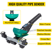 Load image into Gallery viewer, Amocart HVAC Refrigeration Manual Copper Ratcheting Pipe Bender Kit with 7 Dies 8-22mm 90° Inward & Outward Tube Bending Tools