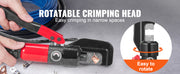Bild in Galerie-Viewer laden, SucceBuy AWG12-2/0 Crimping Tool Copper And Aluminum Terminal Battery Lug Hydraulic Crimper,with a Cutting Pliers, Gloves