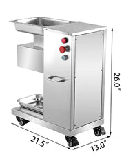 Charger l'image dans la visionneuse de galerie, Amocart 500Kg/H Electric Meat Slicer 750W Commercial Meat Cutter 3mm Stainless Steel Blades Food Cutting Slicing Machine