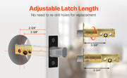 Bild in Galerie-Viewer laden, Amocart Deadbolt Lock Square Single Cylinder Dead Bolt Keyed Fits Standard Size Interior Exterior Doors Full Metal 3 Keys