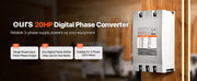 Bild in Galerie-Viewer laden, Amocart 3Phase Converter 20HP 70A 220V Single Phase to 3 Phase Converter Digital Phase Shifter for Residential&Light Commercial