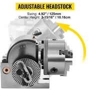 Bild in Galerie-Viewer laden, Amocart Dividing Head 5Inch 3 Jaw Precision Semi Universal Dividing Head for Milling Machine Rotary Table Tailstock Milling Set