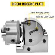 Bild in Galerie-Viewer laden, Amocart Dividing Head 5Inch 3 Jaw Precision Semi Universal Dividing Head for Milling Machine Rotary Table Tailstock Milling Set