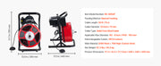 Load image into Gallery viewer, Amocart Drain Cleaner Machine 50 FT x 1/2 Inch Manual Feed Sewer Snake Auger with Air-Activated Foot Switch for 2" to 6" Pipes