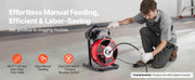Charger l'image dans la visionneuse de galerie, Amocart Drain Cleaner Machine 50 FT x 1/2 Inch Manual Feed Sewer Snake Auger with Air-Activated Foot Switch for 2" to 6" Pipes
