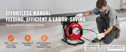 Bild in Galerie-Viewer laden, Amocart Drain Cleaner Machine 50FT 1/2 Inch Manual Feed Sewer Snake Auger with 4 Cutters & Air-activated Foot Switch for Pipes