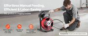 Load image into Gallery viewer, Amocart Drain Cleaner Machine 50 FT x 1/2 Inch Manual Feed Sewer Snake Auger with Air-Activated Foot Switch for 2" to 6" Pipes
