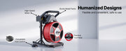 Load image into Gallery viewer, Amocart Drain Cleaner Machine 50 FT x 1/2 Inch Manual Feed Sewer Snake Auger with Air-Activated Foot Switch for 2" to 6" Pipes