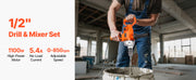 Bild in Galerie-Viewer laden, Amocart Drill Mixer 1/2in 5/8 in Corded Electric Drill Mixer Set Mixing Drills Machine D-Handle Handheld Cement Mixers