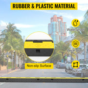 Bild in Galerie-Viewer laden, Amocart Cable Protector Ramp Wire Cable Cover Cord Guard 2 Channels Rubber + PVC 11000LBS Speed Bump Parking Driveway Traffic