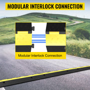 Bild in Galerie-Viewer laden, Amocart Cable Protector Ramp Wire Cable Cover Cord Guard 2 Channels Rubber + PVC 11000LBS Speed Bump Parking Driveway Traffic
