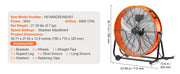 Charger l'image dans la visionneuse de galerie, Amocart Drum Fan24 Inch High Velocity Shop Fan Use 3-Speed 8600CFM 360°0-2h Timer Fan to Warehouse Workshop Factory Basement