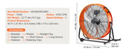 Charger l'image dans la visionneuse de galerie, Amocart Drum Fan24 Inch High Velocity Shop Fan Use 3-Speed 8600CFM 360°0-2h Timer Fan to Warehouse Workshop Factory Basement