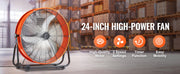 Charger l'image dans la visionneuse de galerie, Amocart Drum Fan24 Inch High Velocity Shop Fan Use 3-Speed 8600CFM 360°0-2h Timer Fan to Warehouse Workshop Factory Basement
