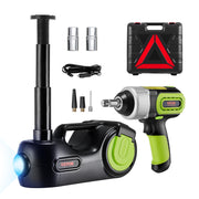 Load image into Gallery viewer, Amocart 4-In-1 Electric Car Jack 12V 5T Portable Hydraulic Jack Impact Wrench Tire Compressor Lifting LED Light Car Repair Tool
