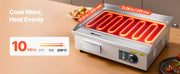 Bild in Galerie-Viewer laden, Amocart Commercial Electric Griddle 50-300°C Adjustable Temp Control, Stainless Steel Countertop Flat Top Grill for Steak Panc