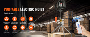 Bild in Galerie-Viewer laden, Amocart 1100lbs 3-in-1 Electric Hoist Winch Manual/Wired/Wireless 22.9ft Lifting Heigh Overload Protection Portable Power Crane