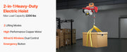 Charger l'image dans la visionneuse de galerie, Amocart 2200 lbs Electric Hoist Single/Double Slings Lift Crane Hoist with Wireless/Wired Control Electric Winch for Garage