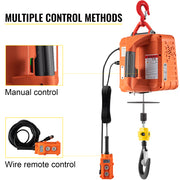Charger l'image dans la visionneuse de galerie, Amocart 500kg/1100lbs Electric Hoist Winch Portable Crane 25ft Lifting Height Wired Remote Control for Transportation