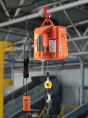 Charger l'image dans la visionneuse de galerie, Amocart 500kg/1100lbs Electric Hoist Winch Portable Crane 25ft Lifting Height Wired Remote Control for Transportation