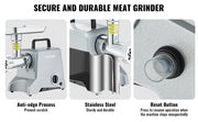 Charger l'image dans la visionneuse de galerie, Amocart Electric Meat Grinder 5 Lb/Min Industrial Meat Mincer with Blade Grinding Plate Sausage Stuffing Blade and 3 Tubes