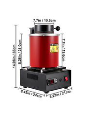 Charger l'image dans la visionneuse de galerie, Amocart 1350W Gold Melting Furnace with 1 kg and 3 kg Ceramic Crucible Ingot Die for Processing of Gold Silver Aluminum Copper