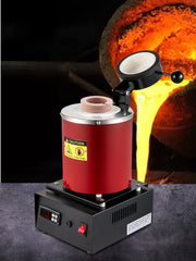 Charger l'image dans la visionneuse de galerie, Amocart 1350W Gold Melting Furnace with 1 kg and 3 kg Ceramic Crucible Ingot Die for Processing of Gold Silver Aluminum Copper