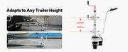 Bild in Galerie-Viewer laden, Amocart Electric Trailer Dolly 5500lbs 380W 12V Motorized Jockey Wheel with 23ft/min Moving Speed for Caravan Boat Moving
