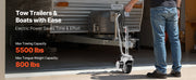 Bild in Galerie-Viewer laden, Amocart Electric Trailer Dolly 5500lbs 380W 12V Motorized Jockey Wheel with 23ft/min Moving Speed for Caravan Boat Moving