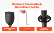 Charger l'image dans la visionneuse de galerie, Amocart 5000Lbs Electric Trailer Jack RVs Power Tongue Jack with 2 Way Connector & Crank Handle 10"-28.3" Lift for Camper