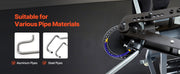 Bild in Galerie-Viewer laden, Amocart Electric Tube Bending Machine 750W Electric Tubing Bender w/ 6L Hydraulic Cylinder w/ 3 Dies for 1" 1-1/2" 1-3/4" Pipes