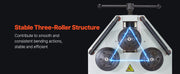 Load image into Gallery viewer, SucceBuy 2.2KW Electric Roll Bending Machine with 180° Maximum Bending Angle Support Horizontal/Vertical Operation (220V 60Hz)