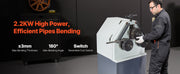 Load image into Gallery viewer, SucceBuy 2.2KW Electric Roll Bending Machine with 180° Maximum Bending Angle Support Horizontal/Vertical Operation (220V 60Hz)