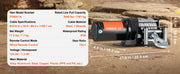 Charger l'image dans la visionneuse de galerie, Amocart 3000lbs ATV/UTV Electric Winch 12V DC Steel Rope Winch with 39ft Cable Roller Wired Remote Control for Towing Off-Road
