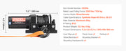 Charger l'image dans la visionneuse de galerie, Amocart 2500/3500LBS 12V Wired Electric ATV/UTV Winch with 32/39ft Synthetic Rope Aluminum Fairlead Mount Plate for Towing Car