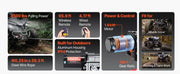 Charger l'image dans la visionneuse de galerie, Amocart 4500LBS Electric Winch 12V ATV/UTV Winch with 39ft Steel Wire Rope Wireless & Wired Remote Control for Towing Off-Road