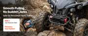 Bild in Galerie-Viewer laden, Amocart 6000LBS Electric Winch 12V ATV/UTV Winch with 49.2ft Synthetic Rope Wireless & Wired Remote Control for Towing Off-Road