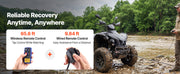 Bild in Galerie-Viewer laden, Amocart 6000LBS Electric Winch 12V ATV/UTV Winch with 49.2ft Synthetic Rope Wireless & Wired Remote Control for Towing Off-Road