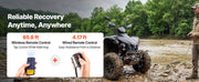 Charger l'image dans la visionneuse de galerie, Amocart 4500LBS Electric Winch 12V ATV/UTV Winch with 39ft Steel Wire Rope Wireless & Wired Remote Control for Towing Off-Road